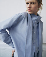 ZARA ZW COLLECTION Bow Shirt - Blue SzL