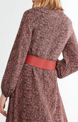 VANESSA BRUNO Nathea Silk Printed Dress - Noir Sz38 NZ Small