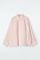 COS Boxy Linen Shirt - Pink Sz42 NZ14