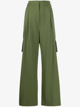 TIBI Cargo Palazzo Trousers - Army Green Sz6