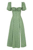 HOUSE OF CB Tallulah Puff Sleeve Midi Dress - Green Sz XS