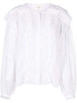 ISABEL MARANT ÉTOILE Georgina Lace Detail Blouse - White Sz38 NZM