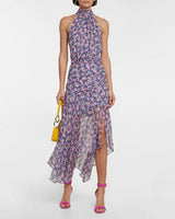 VERONICA BEARD Silk Leia Midi Dress - Lilac US6 NZ10