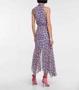 VERONICA BEARD Silk Leia Midi Dress - Lilac US6 NZ10