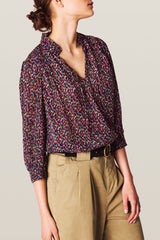 BA&SH Dalas Blouse - Metallic Print Sz2 NZM