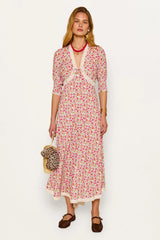RIXO Amina Midi Dress - Pansy Sz14