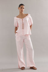 CAITLIN CRISP Little Darling Blouse - Light Pink Sz16
