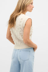 SEED HERITAGE PomPom Cable Vest - Mistmarl SzXL