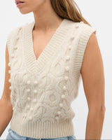 SEED HERITAGE PomPom Cable Vest - Mistmarl SzXL