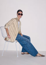 ME + EM Italian Tailored Relaxed Blazer - Olive/Vanilla Sz8