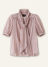 ME + EM Soft Stripe Blouse - Rose Pink Sz10