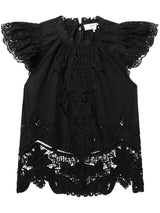 SEA NEW YORK Gianna Lace Top - Black Sz Medium