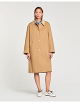 SANDRO Diderot Embellished Collare Trench Coat - Camel Sz38 NZM