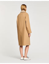 SANDRO Diderot Embellished Collare Trench Coat - Camel Sz38 NZM