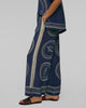 ALÉMAIS Oceane Silk Trousers - Navy Sz8