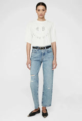 ANINE BING Kent Smiley Tee - White SzL