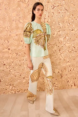 ULLA JOHNSON Ravena Top  - Water Blossoms Sz4 NZ8