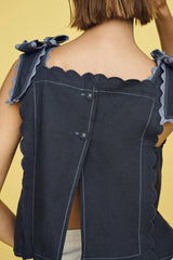 MAEVE Tie-Shoulder Tank - Navy SzXS