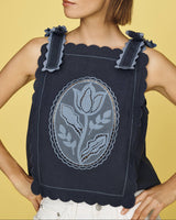 MAEVE Tie-Shoulder Tank - Navy SzXS