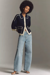 ESSENTIEL ANTWERP Jugly Knit Jacket - Navy SzS