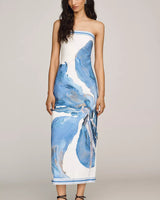 SIGNIFICANT OTHER  Strapless Midi Dress - Blue Sz10