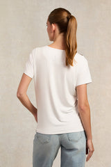 HOLLAND COOPER Relaxed Fit V-Neck Tee - White SzS