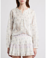 LOVE SHACK FANCY Lita Button-Up Top - Floral SzXL