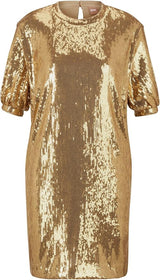 BOSS Esilca Smock Dress - Gold Sz10 NZM