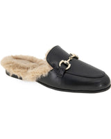 BCBGENERATION Zorie Faux Fur Mules - Black US9