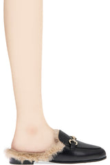 BCBGENERATION Zorie Faux Fur Mules - Black US9