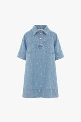 ALIGNE Diamanté Denim Dress - Blue Sz10