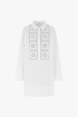 ALIGNE Broderie Cotton Dress - White Sz8