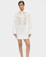 ALIGNE Broderie Cotton Dress - White Sz8