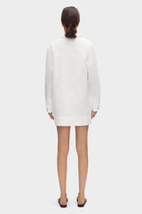 ALIGNE Broderie Cotton Dress - White Sz8