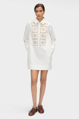 ALIGNE Broderie Cotton Dress - White Sz8