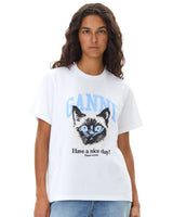 GANNI Cat Relaxed T-Shirt - White SzS