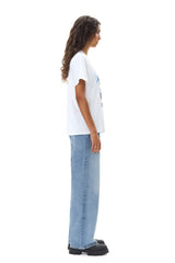 GANNI Cat Relaxed T-Shirt - White SzS