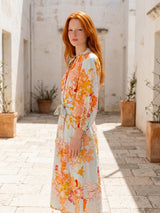 CABLE Cayman Silk Mix Midi Dress - Floral Sz10