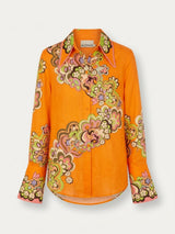 ALÉMAIS Starscape Shirt - Tangerine Sz12
