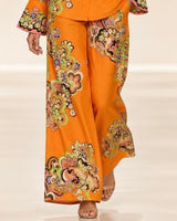 ALÉMAIS Starscape Wide Leg Pants - Tangerine Sz12