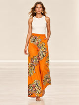 ALÉMAIS Starscape Wide Leg Pants - Tangerine Sz12