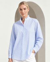 LOLLYS LAUNDRY Hobart Shirt - Blue Stripe SzL