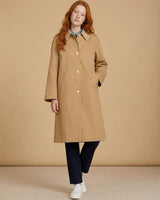 SANDRO Diderot Embellished Collar Trench Coat - Camel Sz38 NZM