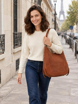 VANESSA BRUNO Lou Large Bucket Bag - Biscuit