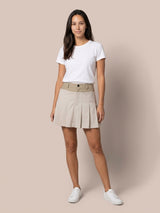 SACAI Pleated Wool Blend Skort - Olive Sz2 NZ Medium