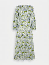 PALM NOOSA Melrose Hydrangea Dress - Blue Blooms Sz14