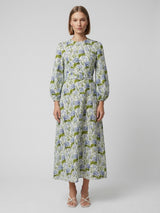 PALM NOOSA Melrose Hydrangea Dress - Blue Blooms Sz14