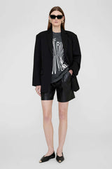 ANINE BING Colby T-Shirt New York - Washed Black SzXS