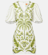 FARM RIO Milani V Neck Mini Dress - White SzS