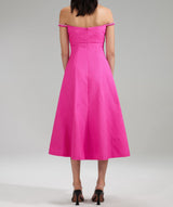 SELF PORTRAIT Textured Diamante Midi Dress - Pink US8 NZ12